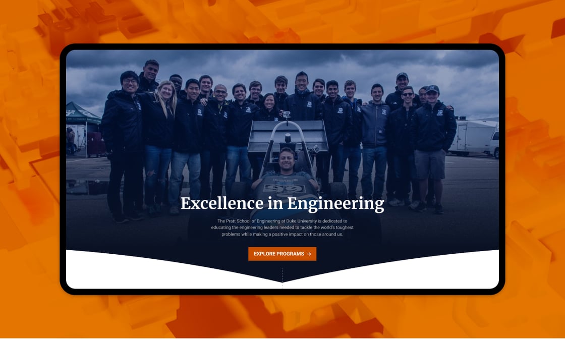 Duke's team of engineers posing